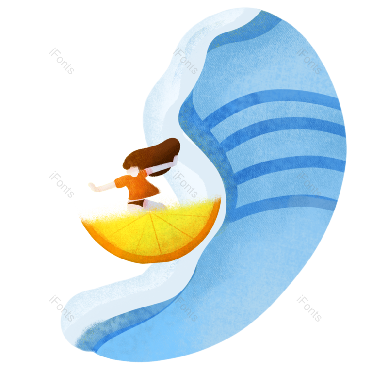 夏天图片,海洋元素,夏日PNG,冲浪免抠素材